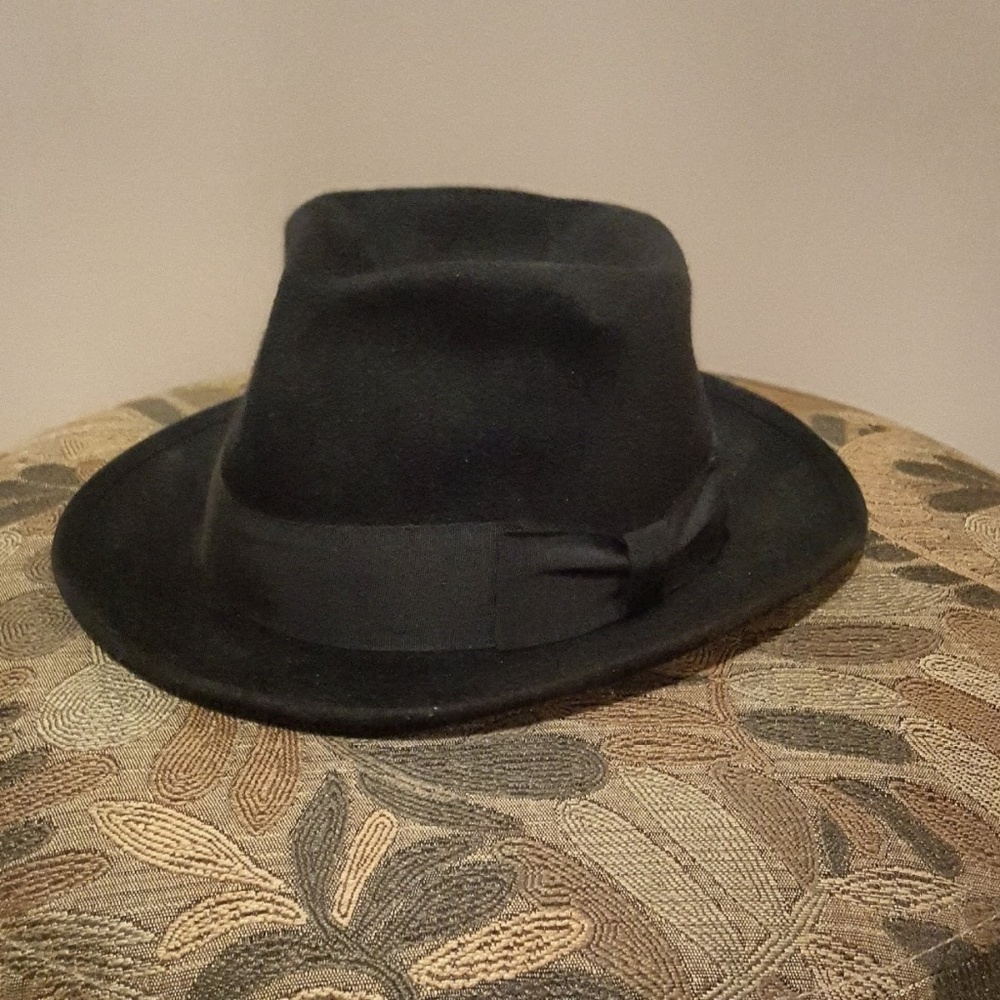 Men’s Black Biltmore Fedora Sz 7 1/8